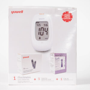 Combo de Glucómetro con 50 Tiras y 50 Lancetas <br><b>Yuwell MOD.100806</b>